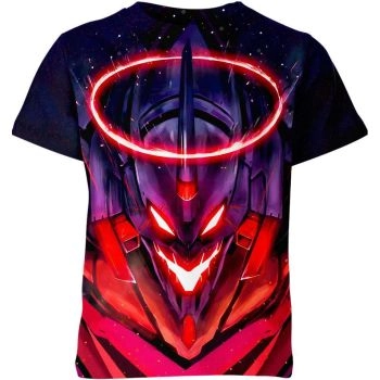 Stylish Black-Rose Neon Genesis Evangelion Shirt