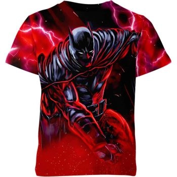 Batman: Orange Vigilante T-Shirt - Black, Red, and Comfortable Fit for a Bold and Dynamic Style