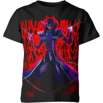 Wings of Vengeance: The Batman Who Laughs Metal Wings Shirt - A Bold Black Tee