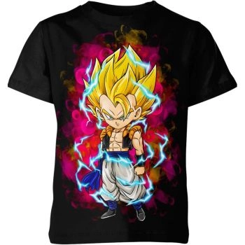 Gogeta Chibi - Playful Shadows Black Shirt