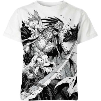 Unrestrained Warrior - Pure White Zaraki Kenpachi from Bleach Shirt