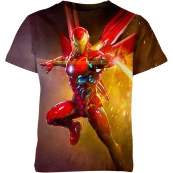 A Sketchy and Artistic Look: Brown Iron Man Sketch T-shirt