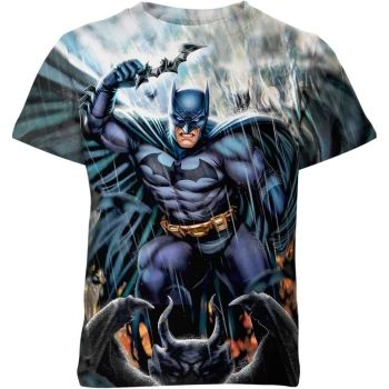 Batman: Red Dynamic Avenger T-Shirt - Blue and Multicolor for a Striking and Comfortable Look