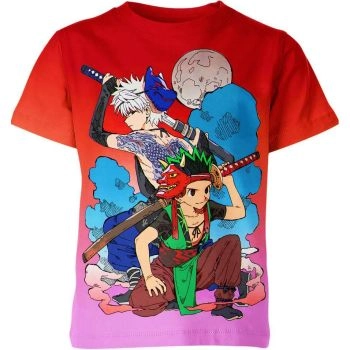 Dynamic Duo - Killua Zoldyck and Gon Freecss from Hunter x Hunter Shirt in Red