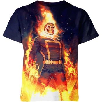 Hellfire Rider - Ghost Rider Orange and Black Shirt