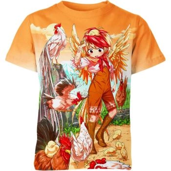 Vibrant Orange Kutaka Niwatari From Touhou Shirt
