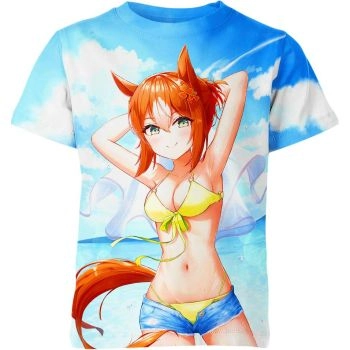 Graceful Gallop - Elegant Blue Fine Motion From Uma Musume Shirt