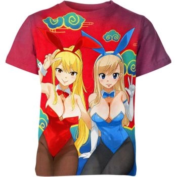 Radiant Red Lucy And Rebecca From Fairy Tail Shirt
