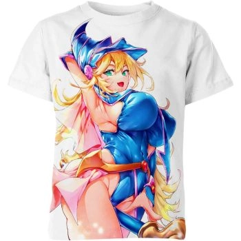 Dark Magician Girl From Yugioh Shirt - White