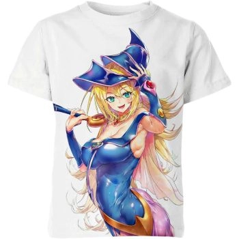 Dark Magician Girl From Yugioh Shirt - White