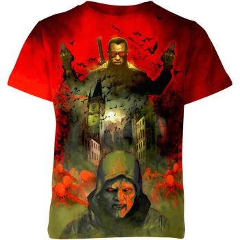 Blade Vampire Hunter Shirt - Red - Intense and Ferocious Design