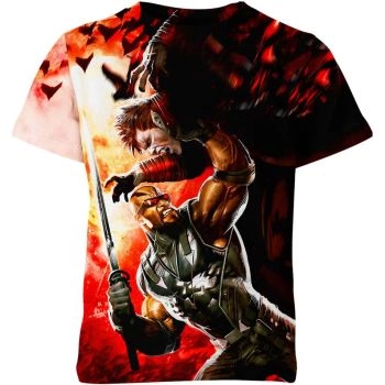 Blade Comic Style Shirt - Red - Edgy and Striking Design