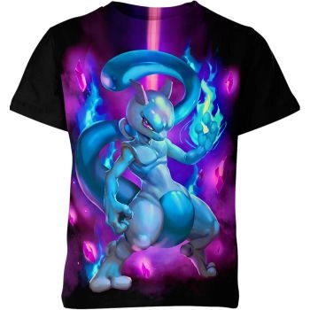 Mystical Black, Purple, and Blue Mewtwo From DQS Shirt