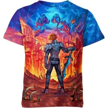 Fight for Glory - Fiery Orange Fighter vs Demon Shirt