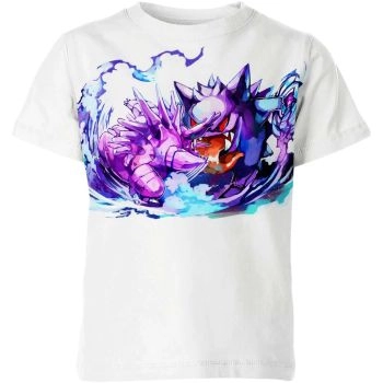 Phantom Duel - Gengar and Nidorino White Pokemon Shirt