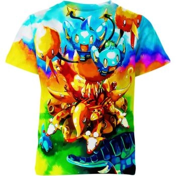 Colorful Diversity Vibrant Multicolor Wingull Shinx Doduo Sawsbuck Heatmor Girafarig Hippopotas Donphan Phanpy From DQS Shirt