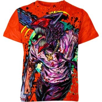 Fiery Determination Denji Chainsaw Man Shirt - Cute and Energetic