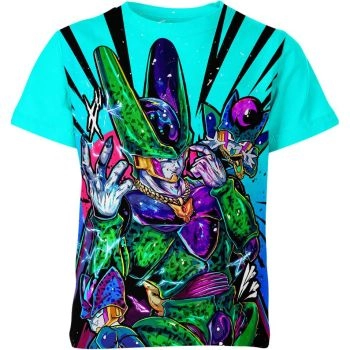 Dynamic and Multicolored: Perfect Cell Dragon Ball Z Shirt