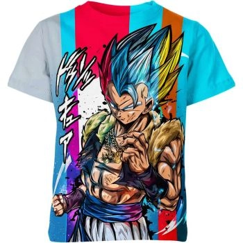 Gogeta - Vibrant Kaleidoscope Shirt: Fusion of Colors and Strength