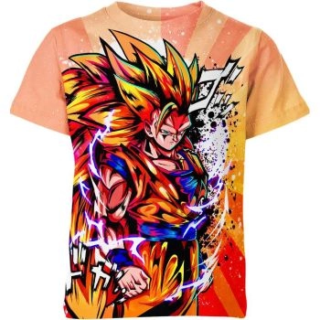 Goku's Quirky Dynamic Tangerine Dragon Ball Z Shirt