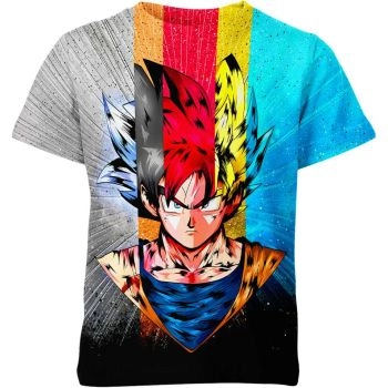 Goku's Lively Azure Sky with Hints of Gray Dragon Ball Z Shirt