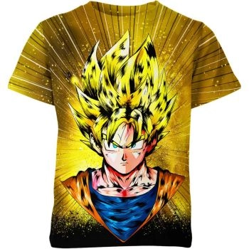 Son Goku's Luminous Golden Dragon Ball Z Shirt