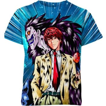 Mysterious Blue Light Yagami And Ryuk From Death Note Shirt