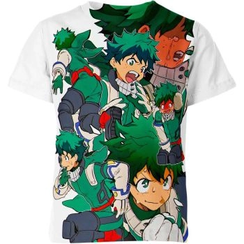 Deku From My Hero Academia Shirt - White & Green