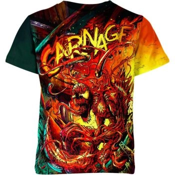 Red Carnage Vs Venom Shirt - A Battle of Symbiotes