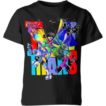 Teen Titans Go! Cartoon Shirt: Fun and Playful - A Sleek and Mysterious Black Tee
