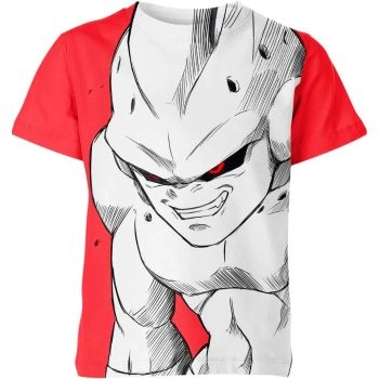 Fiery Red and White Majin Buu From Dragon Ball Z Shirt