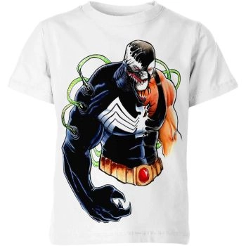 Combining Dangerous Adversaries with the Bane X Venom T-Shirt in White and Black