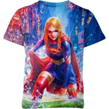 Iconic Symbol: Blue Supergirl Logo Shirt, A Powerful Emblem of Justice