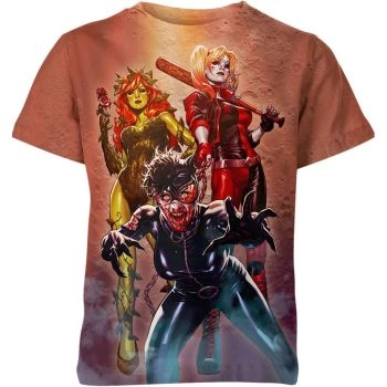 Poison Ivy X Harley Quinn Shirt - A Match Made in Hell in Red