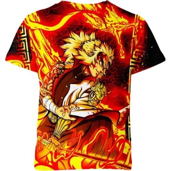 Blazing Honor: Rengoku From Demon Slayer Shirt