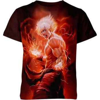 Goku's Energetic Vermilion Dragon Ball Z Shirt