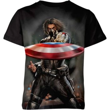 Bucky Barnes: Winter Soldier in the Red Shield T-Shirt