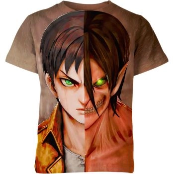 Earthy Determination - Eren Yeager From Attack On Titan Brown Shirt