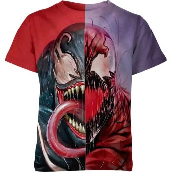 Duel of Carnage: Venom X Carnage White T-Shirt for Boys and Girls