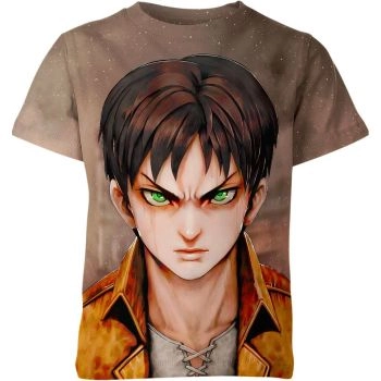 Lively Amber - Eren Yeager From Attack On Titan Brown Shirt