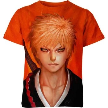 Ichigo Kurosaki From Bleach Shirt - Blazing Orange Fury!