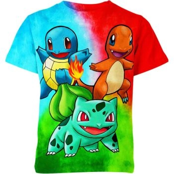 Charmander Squirtle Bulbasaur DQS Shirt