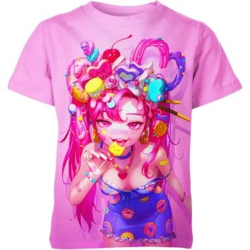 Sweet Pink Anime Girl Shirt - Pastel Pink