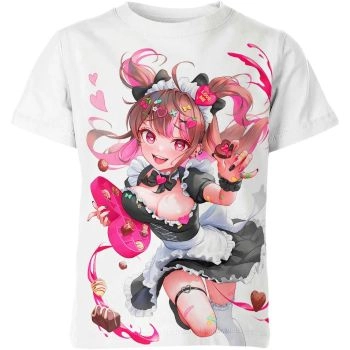 Suspicious Chocolate Anime Girl Shirt - Pearl White