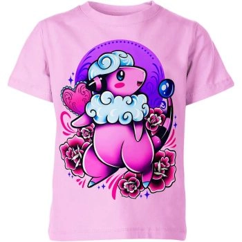 Cotton Candy Cuteness - Adorable Pink Flaaffy From Pokemon Shirt