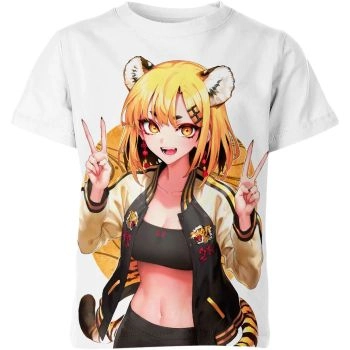 Snowy Serenity - Anime Cat Girl Shirt