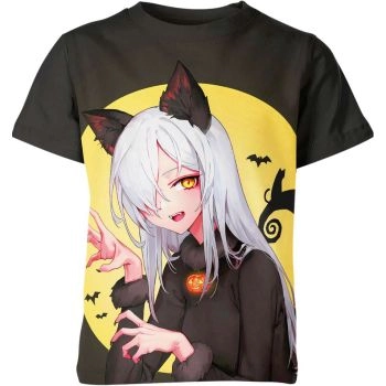 Enigmatic Whiskers - Anime Cat Girl Shirt