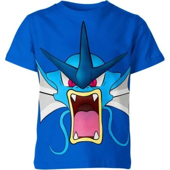 Gyarados From Pokemon Shirt - Azure Elegance
