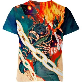 Ghost Rider Spirit Of Vengeance T-Shirt - Embrace the Fiery Ride in Black