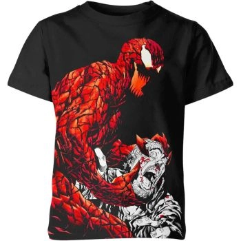 Black and Red Carnage Graffiti Style Shirt - Channel Urban Chaos and Artistry
